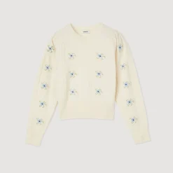 Discount Embroidered Knit Sweater Women Sweaters & Cardigans