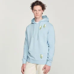 Best Embroidered Lily Of The Valley Hoodie Men Sweatshirts