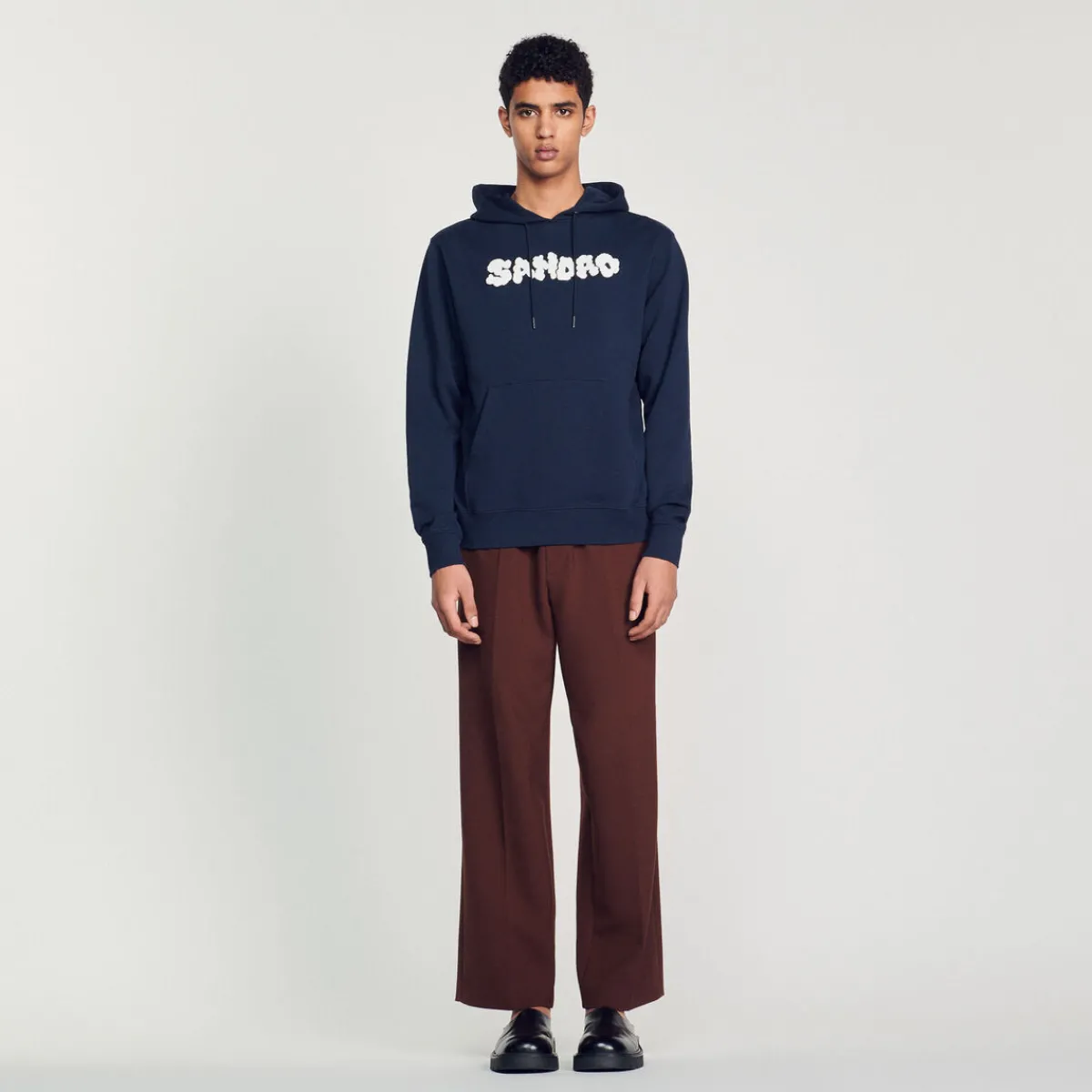 Clearance Embroidered Sandro Hoodie Men Sweatshirts