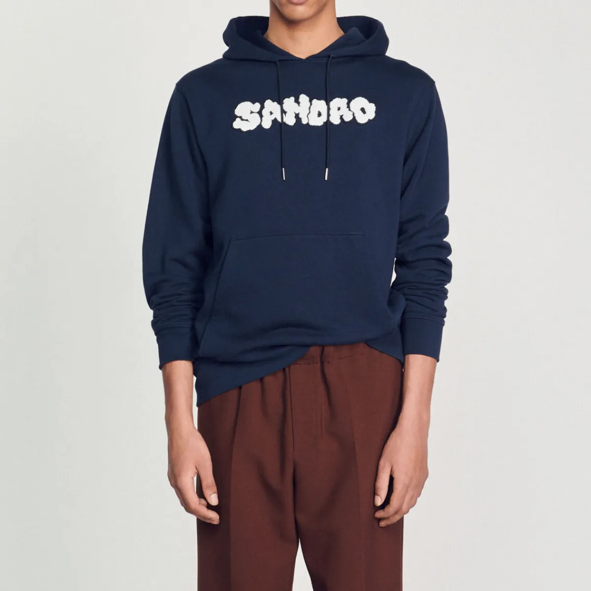 Clearance Embroidered Sandro Hoodie Men Sweatshirts