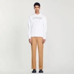 New Embroidered Sandro Hoodie Men Sweatshirts