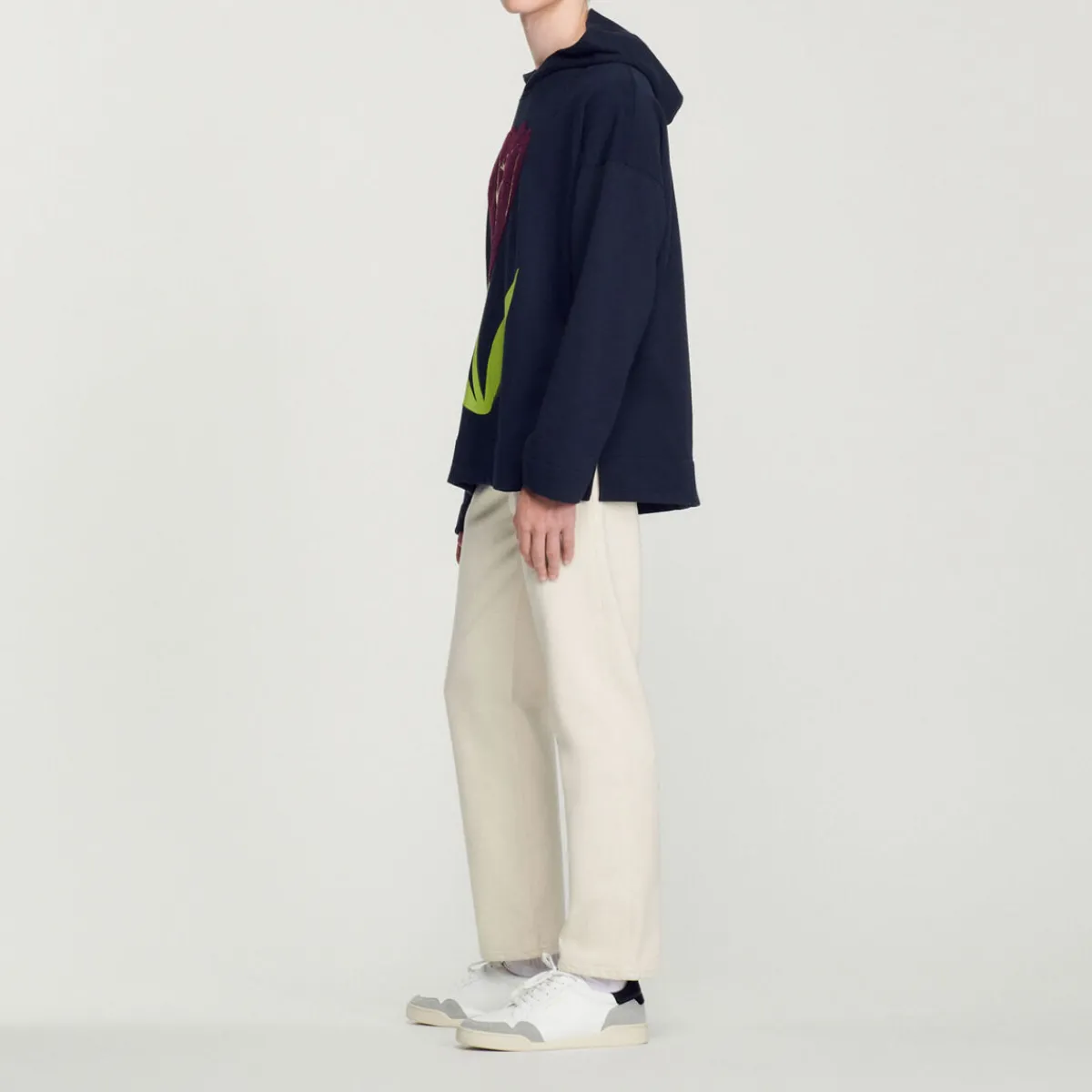 Flash Sale Embroidered Tulip Hoodie Men Sweatshirts