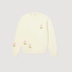 Shop Embroidered Tulip Sweatshirt Men Sweatshirts