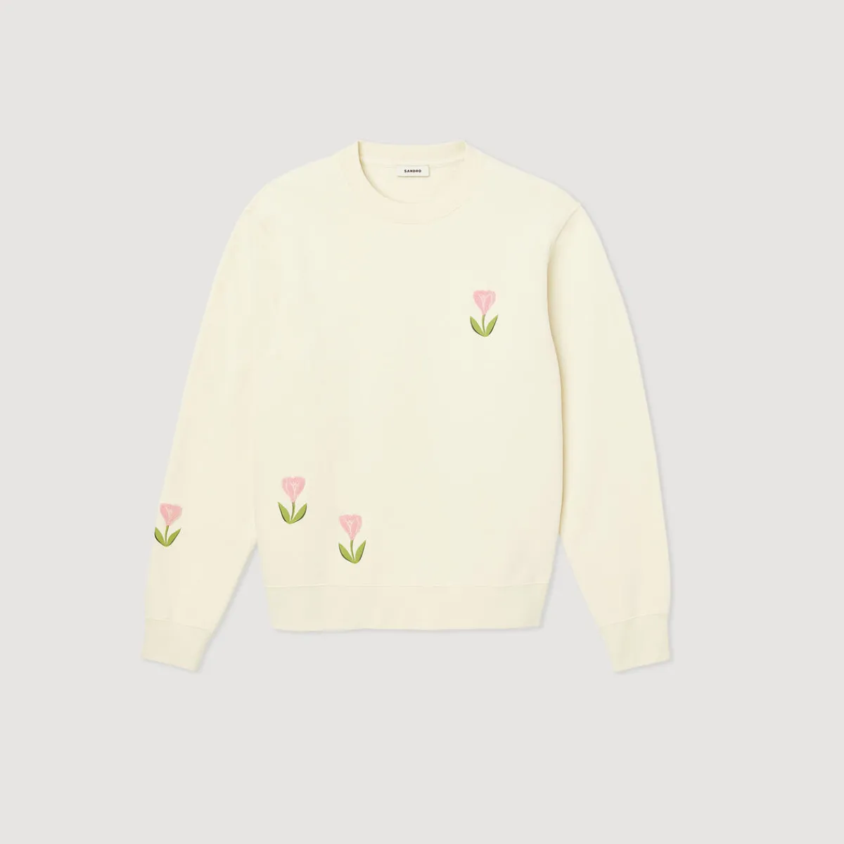Shop Embroidered Tulip Sweatshirt Men Sweatshirts