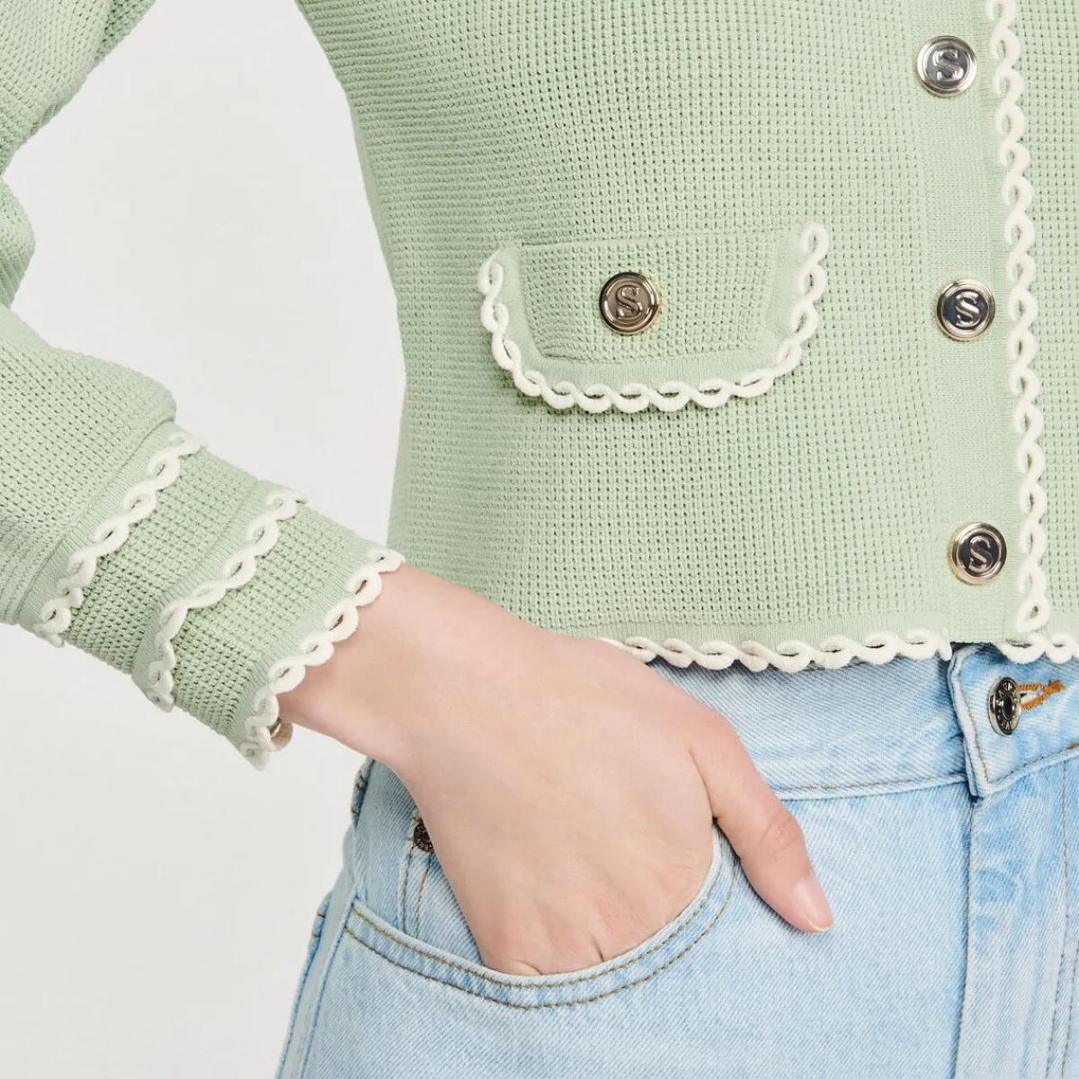 Flash Sale Fancy Stitch Knitted Cardigan Women Matching Sets