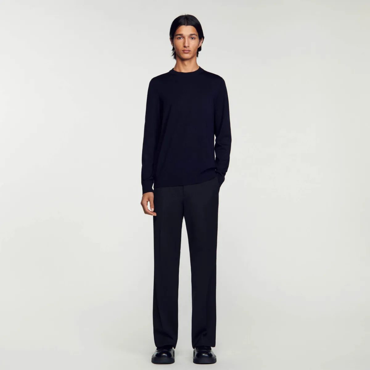 Store Fine Knit Wool Sweater Men Sweaters & Cardigans