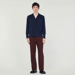 Discount Floaty Shirt With Spread Collar Men Shirts