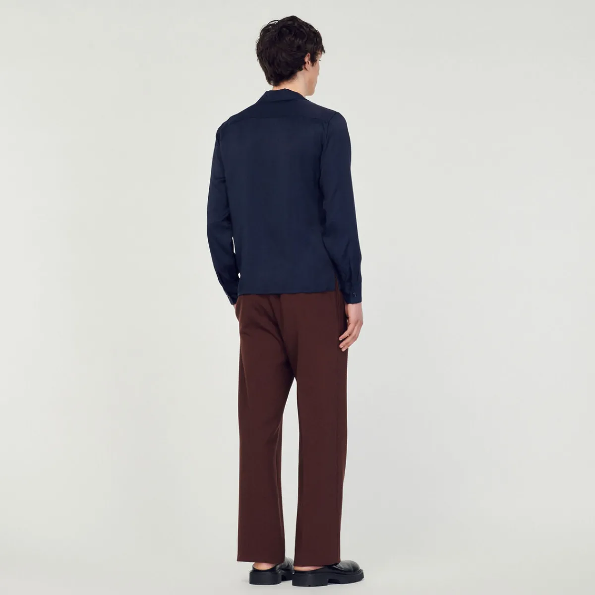 Discount Floaty Shirt With Spread Collar Men Shirts