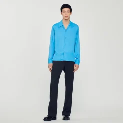 Best Sale Floaty Shirt With Spread Collar Men Shirts