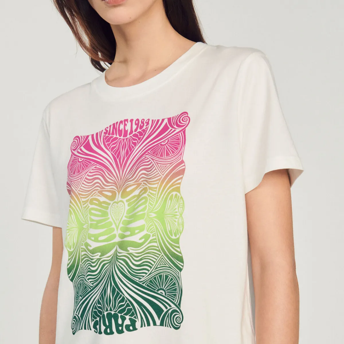 Best Sale Flocked T-Shirt Women T-Shirts