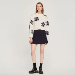 Cheap Floral Knit Sweater Women Sweaters & Cardigans