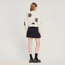 Cheap Floral Knit Sweater Women Sweaters & Cardigans