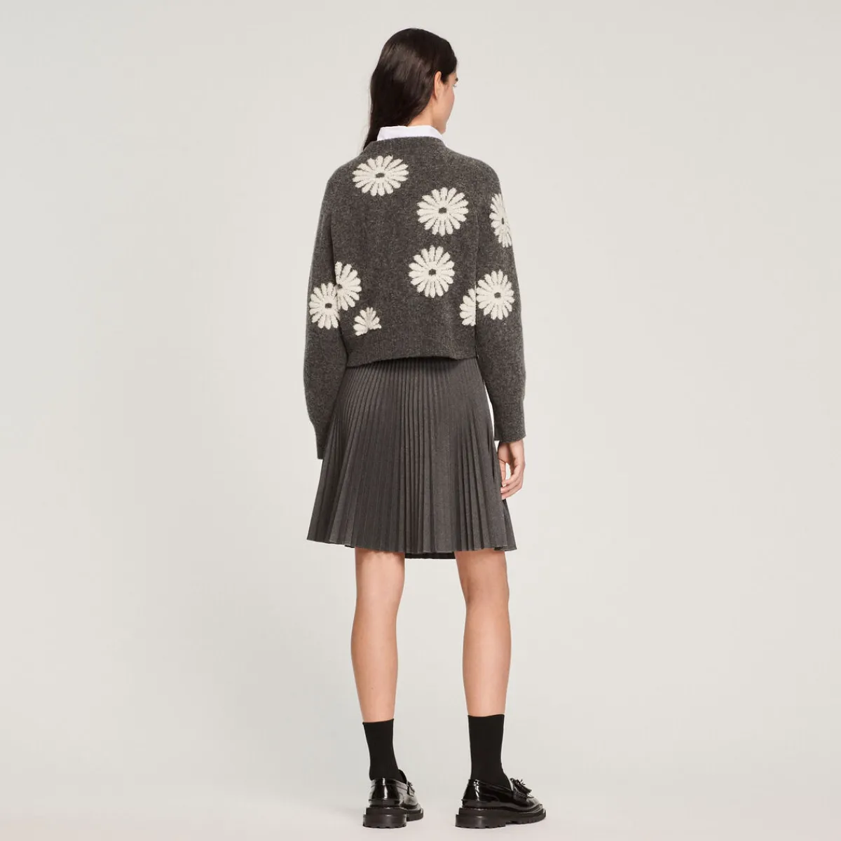 Discount Floral Knit Sweater Women Sweaters & Cardigans