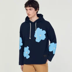Sale Floral Pattern Hoodie Men Sweatshirts