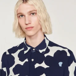 Discount Floral Print Shirt Men Shirts