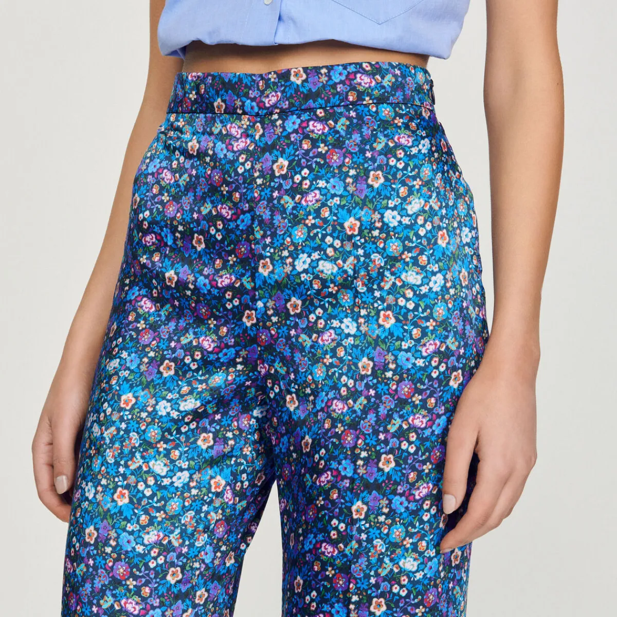Best Floral Satin Pants Women Matching Sets