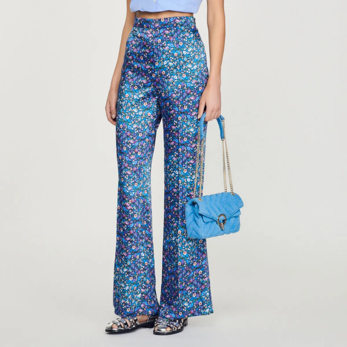 Best Floral Satin Pants Women Matching Sets