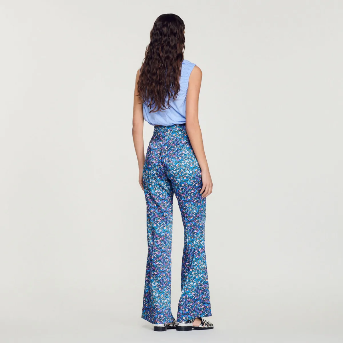 Best Floral Satin Pants Women Matching Sets