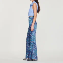Best Floral Satin Pants Women Matching Sets