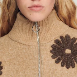 Flash Sale Floral Trucker-Style Sweater Women Sweaters & Cardigans