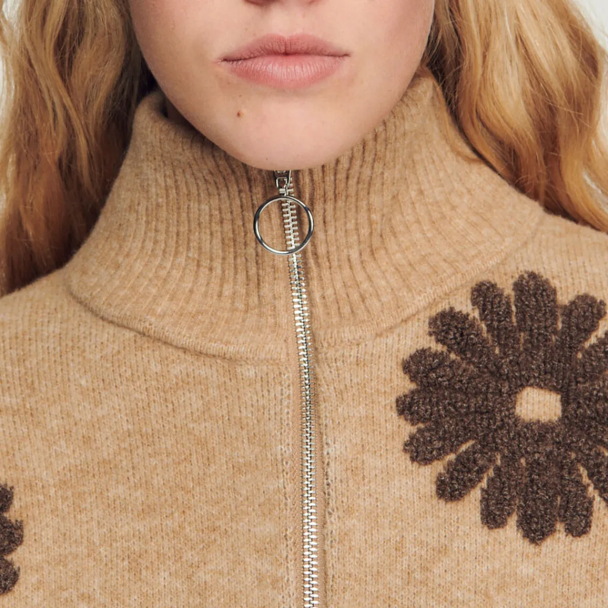 Flash Sale Floral Trucker-Style Sweater Women Sweaters & Cardigans