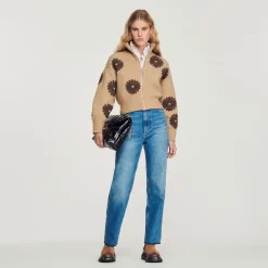 Flash Sale Floral Trucker-Style Sweater Women Sweaters & Cardigans