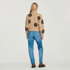 Flash Sale Floral Trucker-Style Sweater Women Sweaters & Cardigans