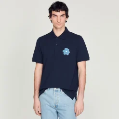 Best Sale Flower Embroidery Polo Shirt Men T-Shirts & Polos