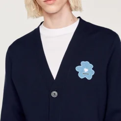 Shop Flower Patch Cardigan Men Sweaters & Cardigans