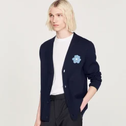 Shop Flower Patch Cardigan Men Sweaters & Cardigans