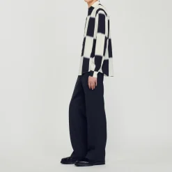 Discount Flowing Shirt With Check Print Men Shirts