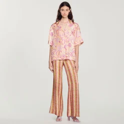 New Flowing Shirt With Peace &Amp; Love Print Women Tops & Shirts