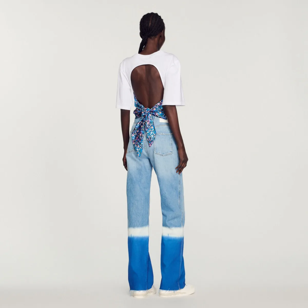 New Foulard Open-Back T-Shirt Women T-Shirts