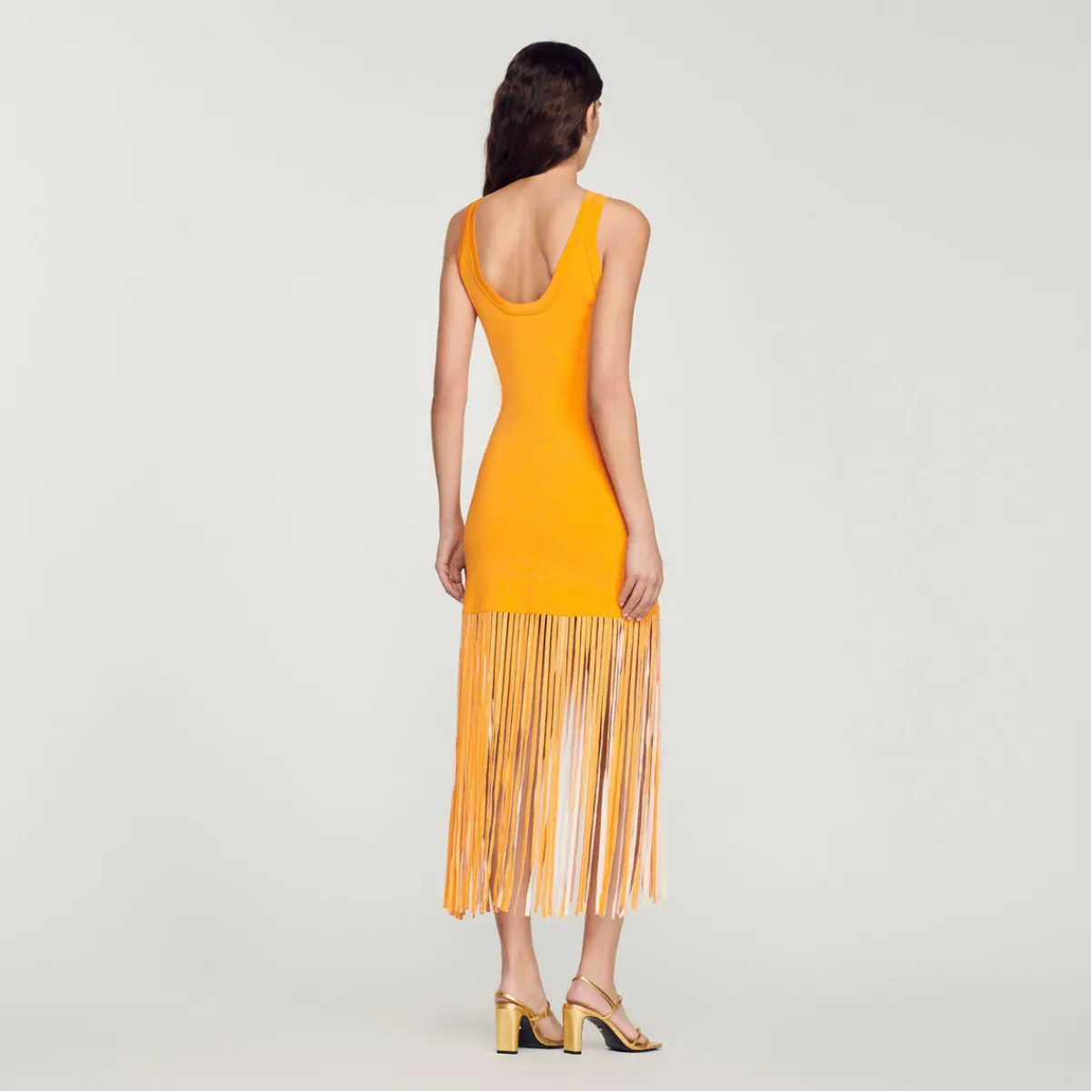 Cheap Fringed Knit Dress Women Dresses