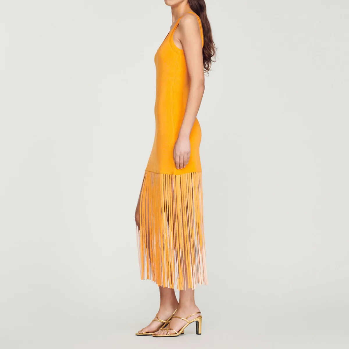 Cheap Fringed Knit Dress Women Dresses