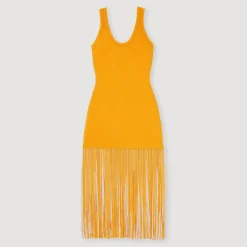 Cheap Fringed Knit Dress Women Dresses