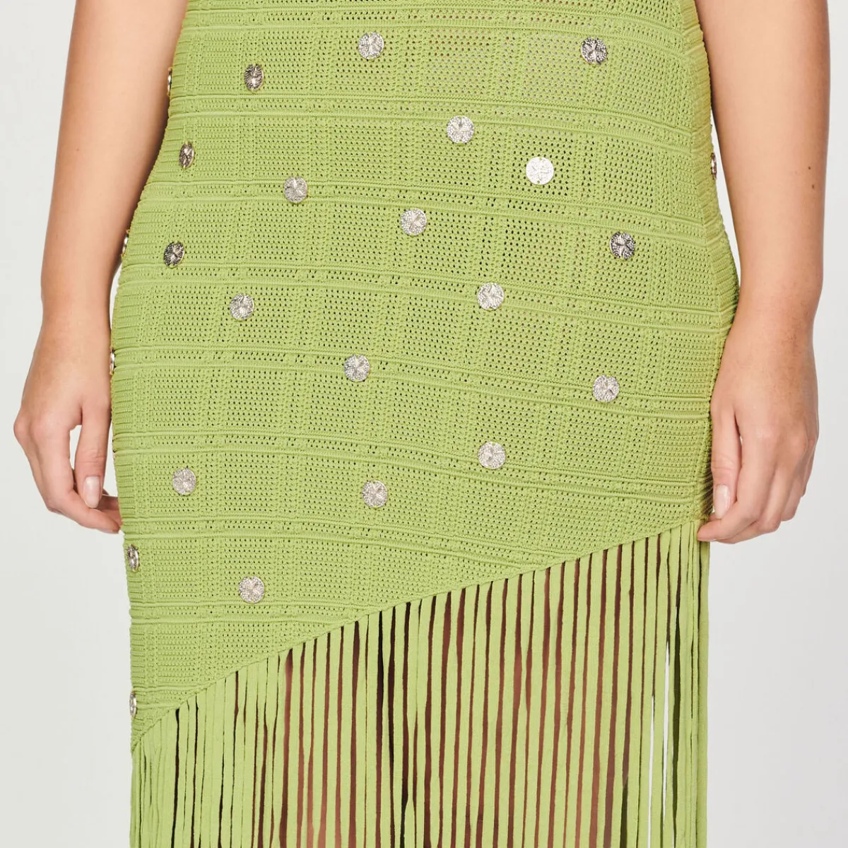 Best Sale Fringed Knit Skirt Women Matching Sets