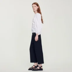 Cheap Gathered Poplin Top Women Tops & Shirts