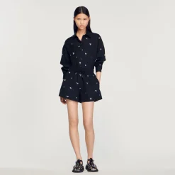 Cheap Hand-Embroidered Embellished Shorts Women Matching Sets