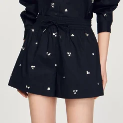 Cheap Hand-Embroidered Embellished Shorts Women Matching Sets