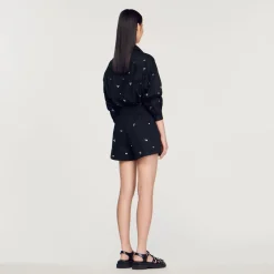 Cheap Hand-Embroidered Embellished Shorts Women Matching Sets