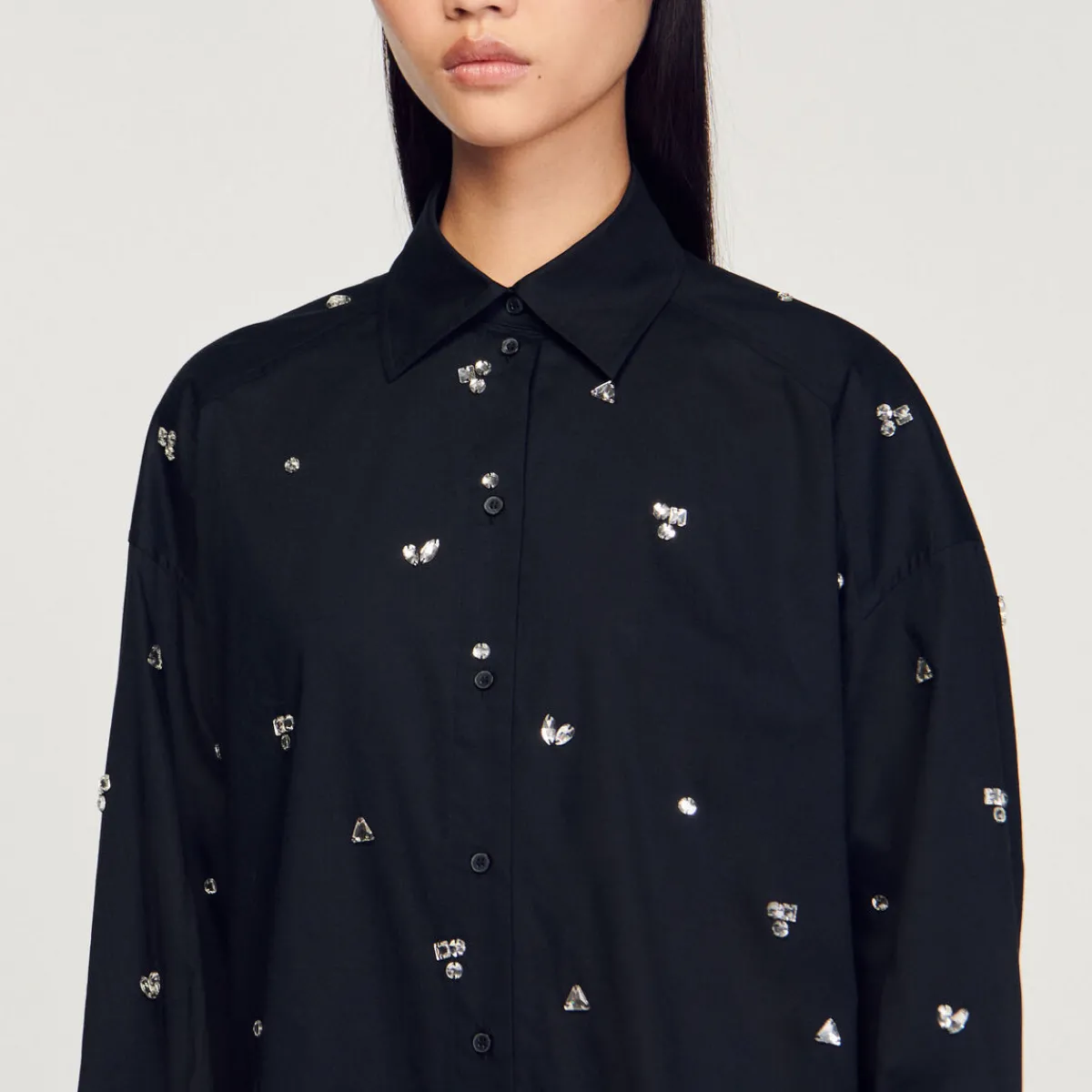 Cheap Hand-Embroidered Embellished Shirt Women Matching Sets
