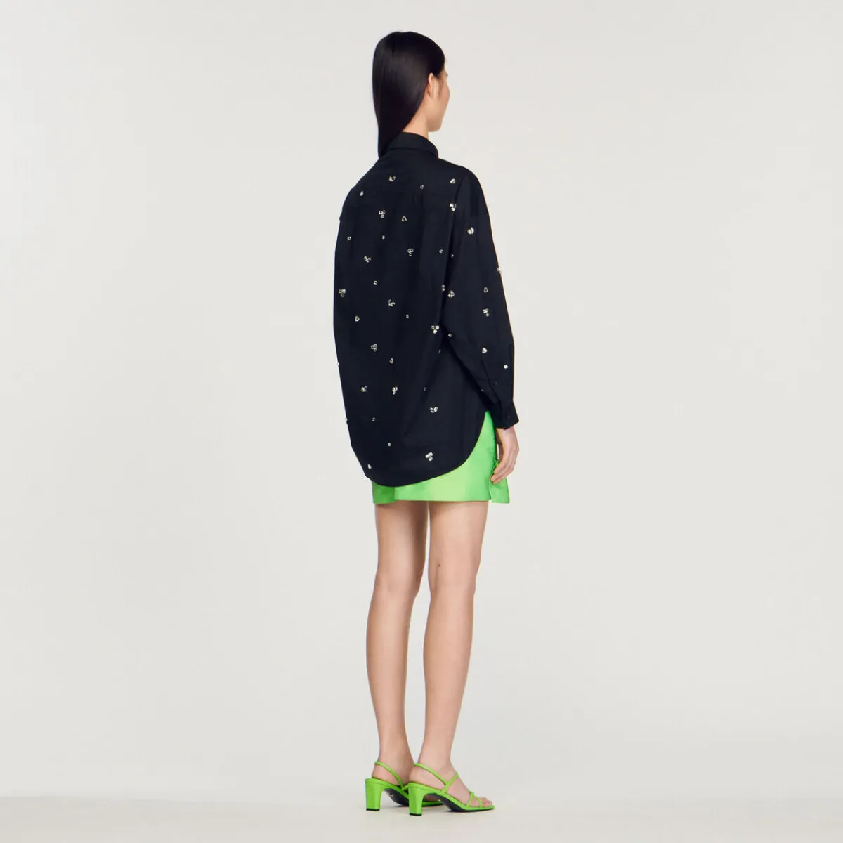 Cheap Hand-Embroidered Embellished Shirt Women Matching Sets