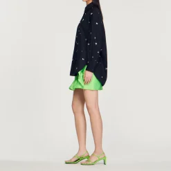 Cheap Hand-Embroidered Embellished Shirt Women Matching Sets