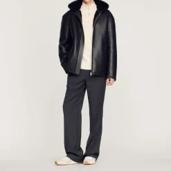 Flash Sale Hooded Sheepskin Jacket Men Jackets