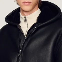 Flash Sale Hooded Sheepskin Jacket Men Jackets