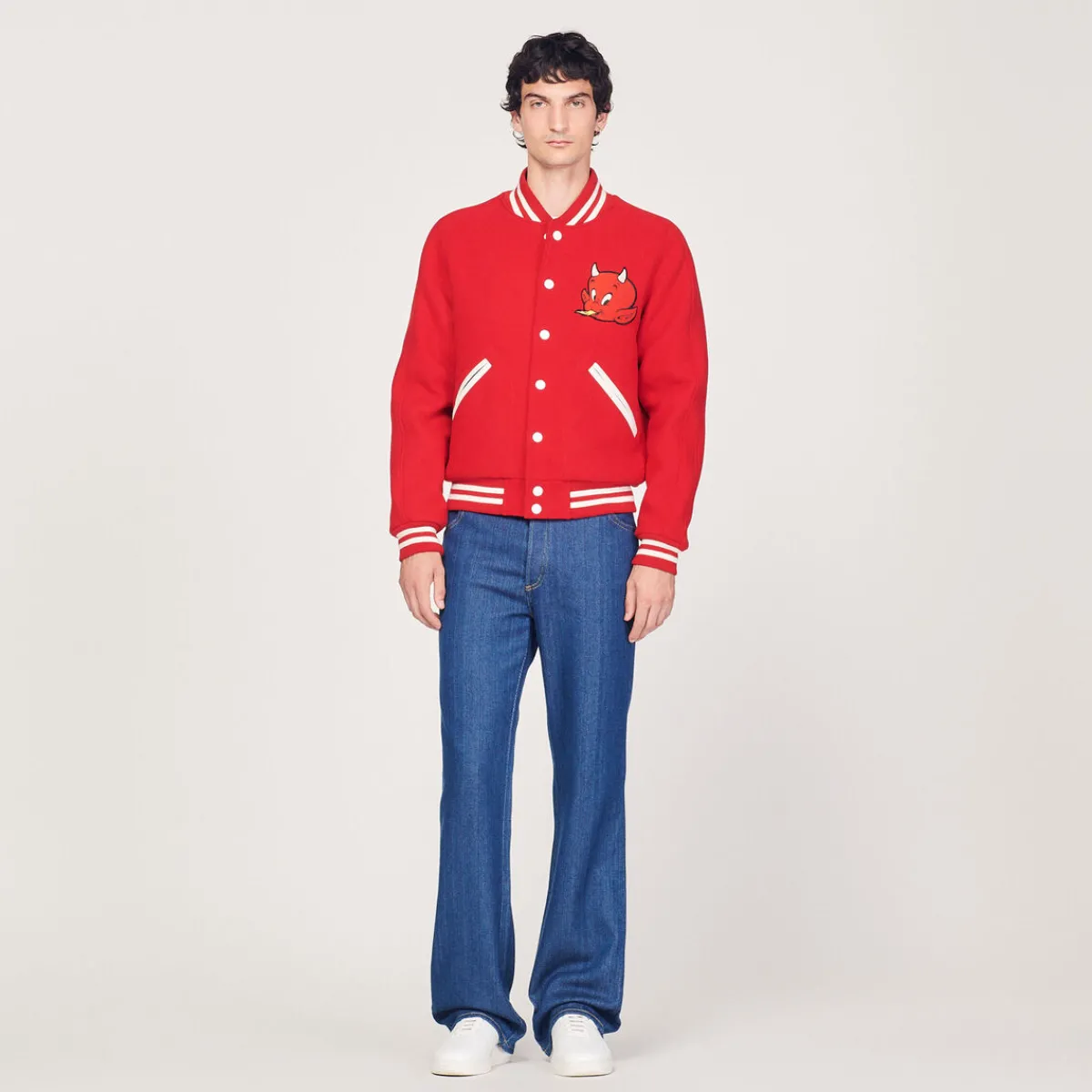 Discount Hot Stuff Wool Cloth Varsity Jacket Men Jackets