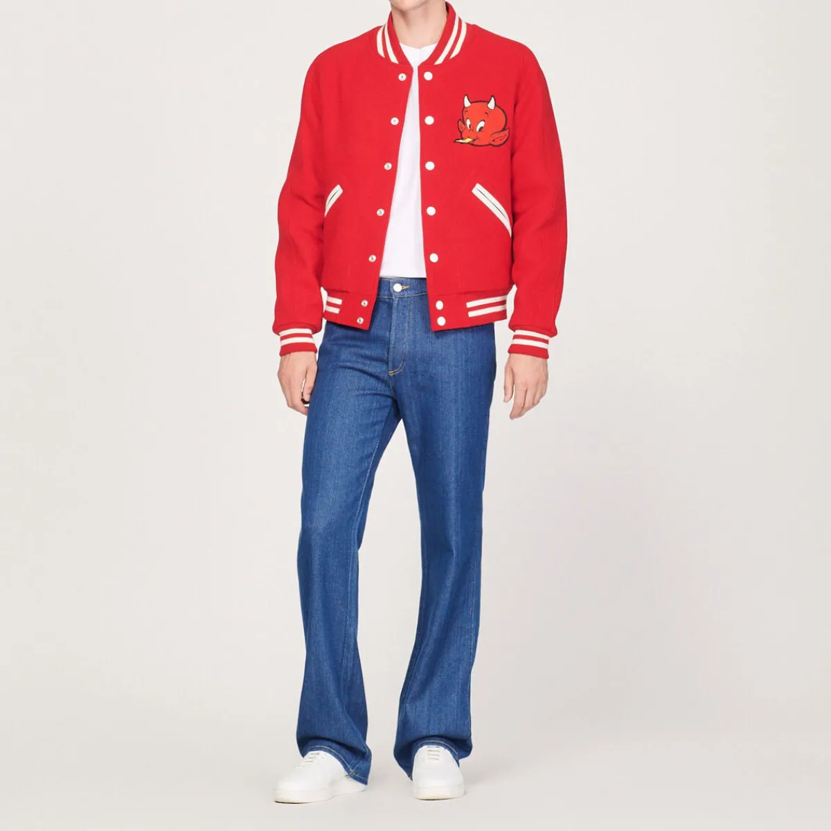 Discount Hot Stuff Wool Cloth Varsity Jacket Men Jackets