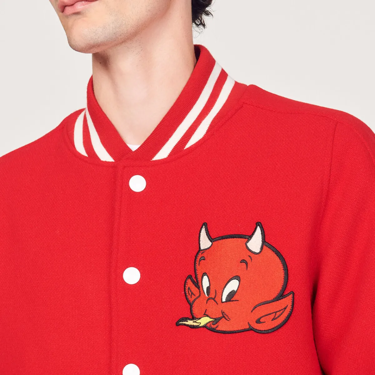Discount Hot Stuff Wool Cloth Varsity Jacket Men Jackets