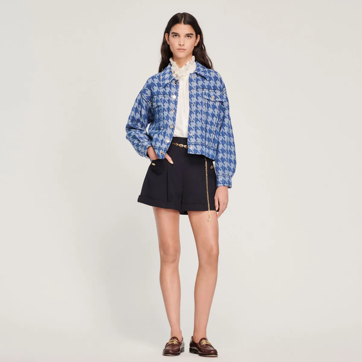 Clearance Houndstooth Jacket Women Jackets & Blazers